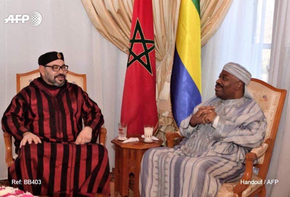 Cette image montrant Mohamed VI, roi du Maroc et Ali Bongo aurait été prise par un reporter de l’AFP.