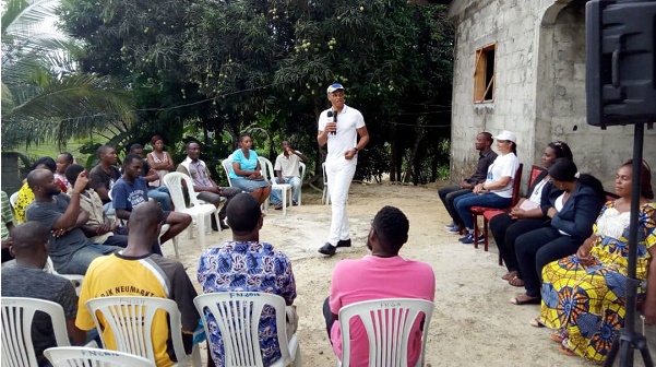 Depuis l’ouverture de la campagne, Franck Nguéma sensibilise contre la fraude.